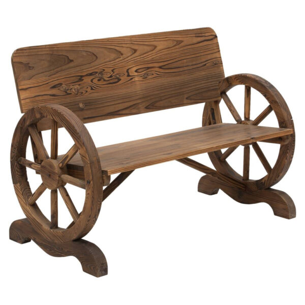 Outsunny Gartenbank dunkelbraun Holz B/H/T: ca. 114x80x58 cm Outsunny Gartenbank dunkelbraun Holz B/H/T: ca. 114x80x58 cm