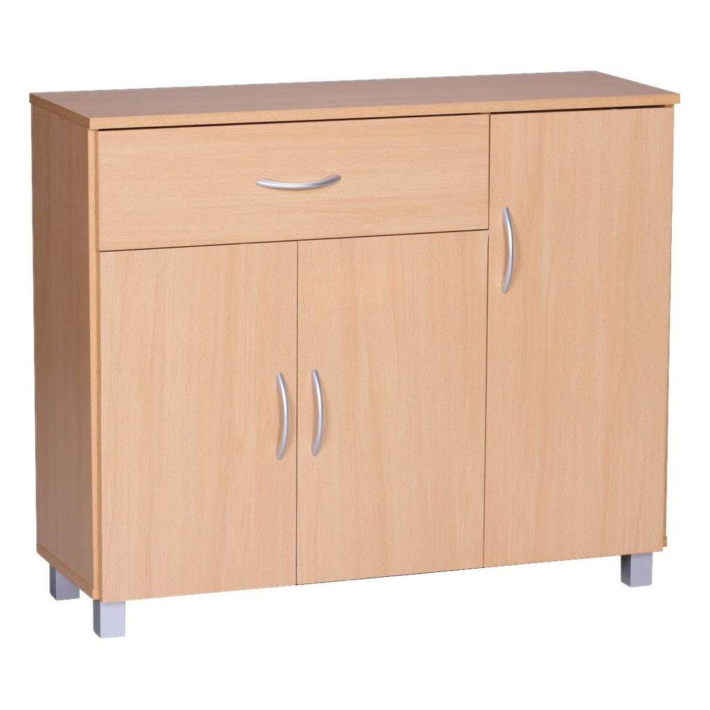 Wohnling Sideboard buche Nachbildung silber B/H/T: ca. 90x75x30 cm