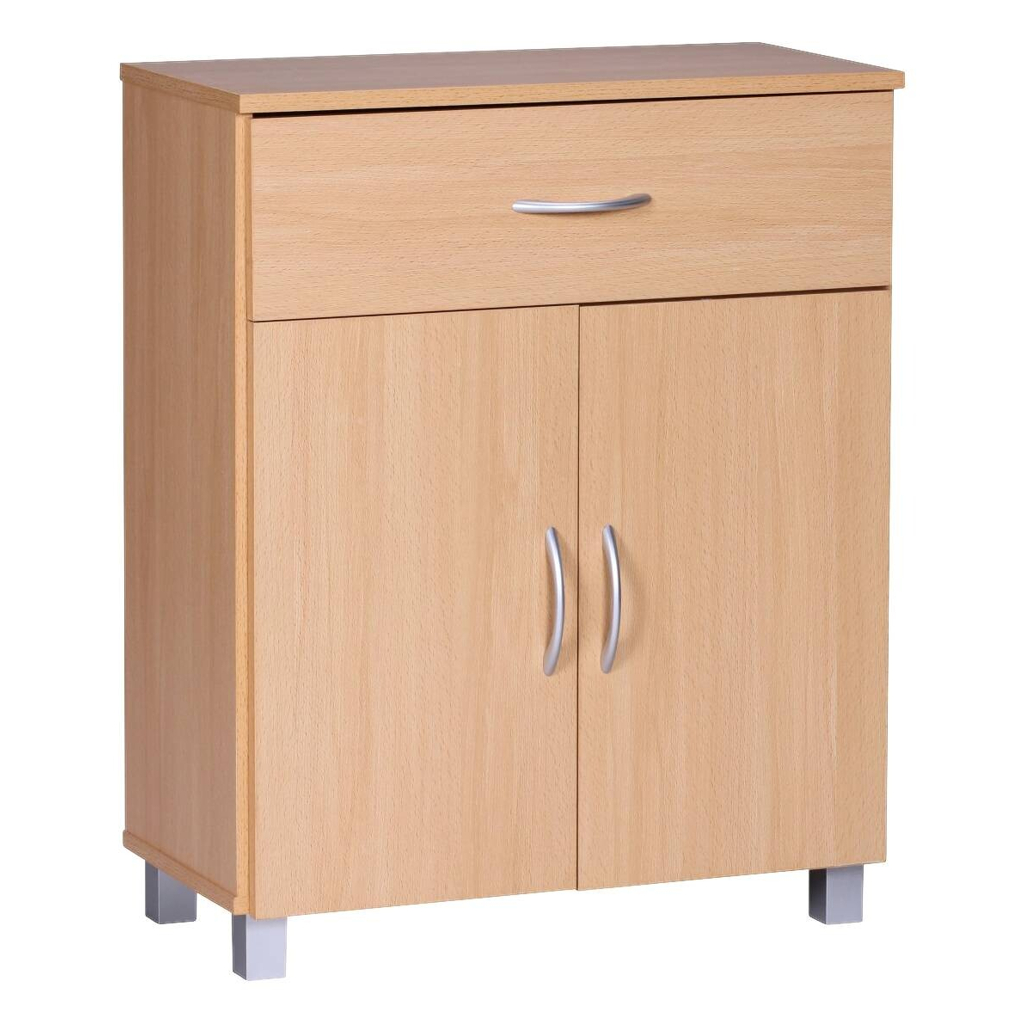 Wohnling Sideboard buche Nachbildung silber B/H/T: ca. 60x75x30 cm
