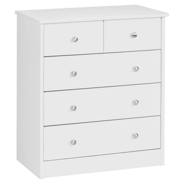 Wohnling Kommode weiß Alu Optik B/H/T: ca. 60x70x35 cm Wohnling Kommode weiß Alu Optik B/H/T: ca. 60x70x35 cm