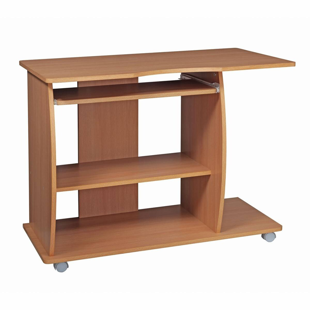 Wohnling Computertisch buche Nachbildung weiß B/H/T: ca. 90x71x50 cm