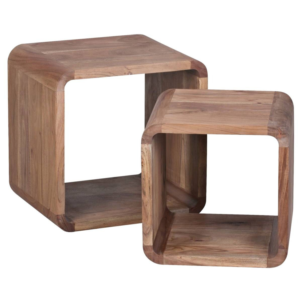 Wohnling Regal 2er-Set. natur