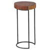 Wohnling Beistelltisch natur schwarz Echtholz Metall B/H/T: ca. 28x55x28 cm