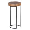 Wohnling Beistelltisch natur schwarz Akazie Metall B/H/T: ca. 28x55x28 cm