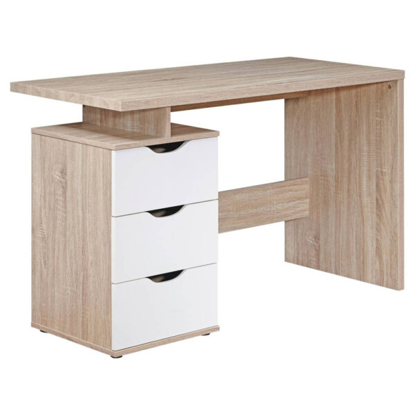 Wohnling Schreibtisch Eiche Sonoma Nachbildung weiß B/H/T: ca. 120x76x53 cm