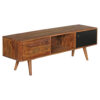 Wohnling Lowboard natur schwarz B/H/T: ca. 140x45x35 cm