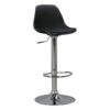 Amstyle Barhocker schwarz Chrom Kunstleder Metall B/H/T: ca. 40x104x40 cm