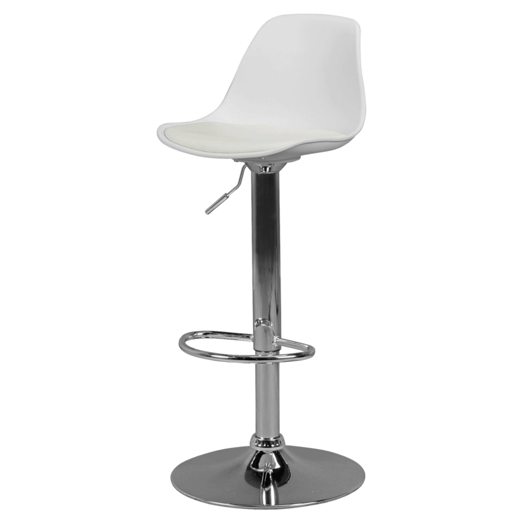 Amstyle Barhocker weiß Kunstleder B/H/T: ca. 40x104x40 cm