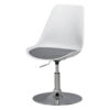 Amstyle Drehstuhl weiß grau Chrom Kunststoff Stoff Metall Amstyle Drehstuhl weiß grau Chrom Kunststoff Stoff Metall