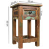 Wohnling Beistelltisch braun Holz B/H/T: ca. 30x50x30 cm