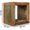 Wohnling Beistelltisch braun lackiert Echtholz B/H/T: ca. 45x45x35 cm Wohnling Beistelltisch braun lackiert Echtholz B/H/T: ca. 45x45x35 cm