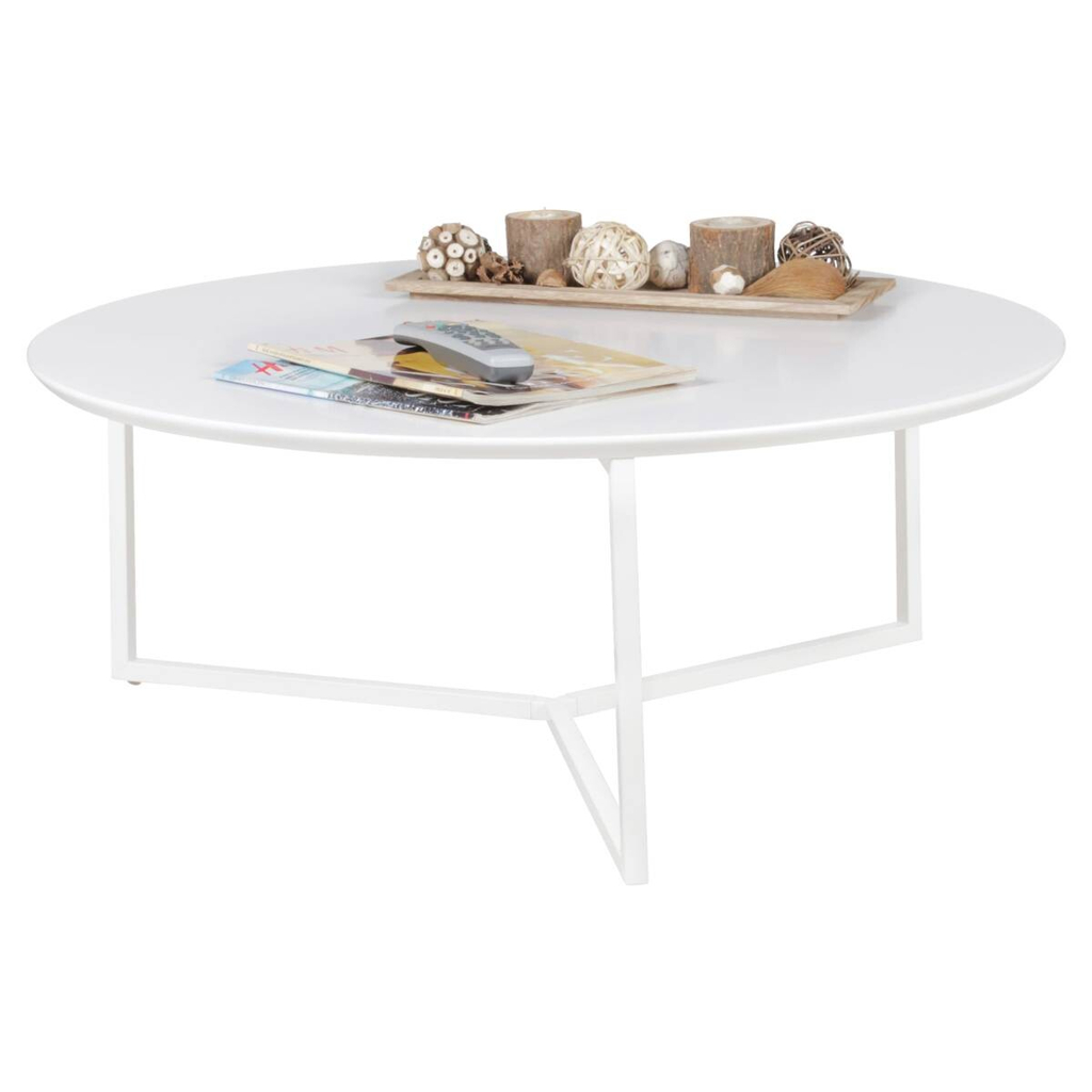 Wohnling Couchtisch weiß weiß Lack matt B/H/T: ca. 80x33x80 cm