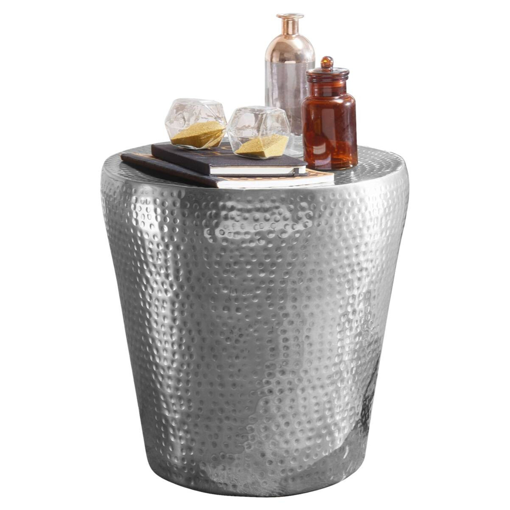 Wohnling Beistelltisch silber Aluminium B/H/T: ca. 41x41x41 cm