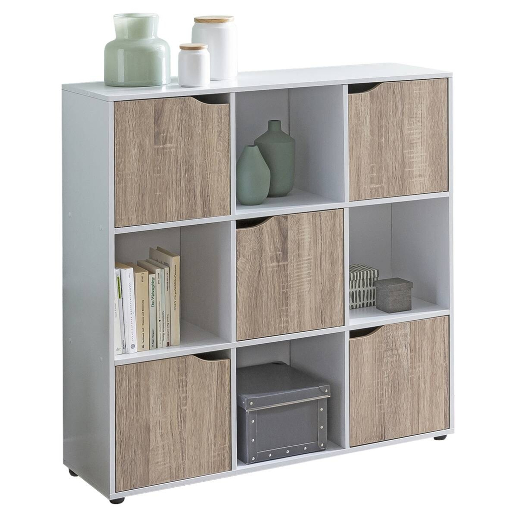 Wohnling Sideboard weiß Eiche Sonoma Nachbildung B/H/T: ca. 89x91x29 cm