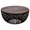 Wohnling Couchtisch braun schwarz lackiert B/H/T: ca. 70x33x70 cm
