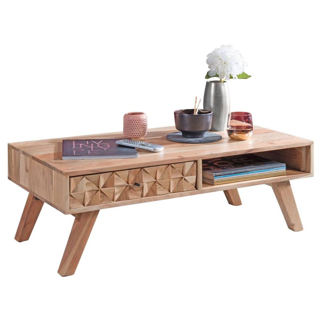 Wohnling Couchtisch braun B/H/T: ca. 95x35x50 cm