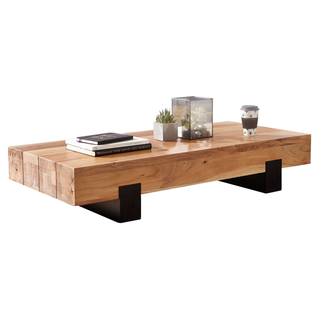 Wohnling Couchtisch braun B/H/T: ca. 130x25x59 cm