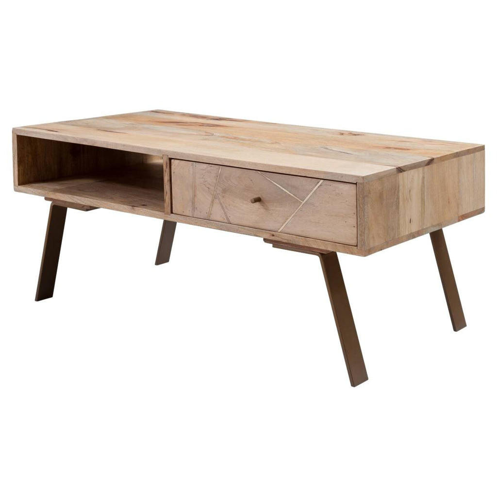 Wohnling Couchtisch braun B/H/T: ca. 95x42x50 cm