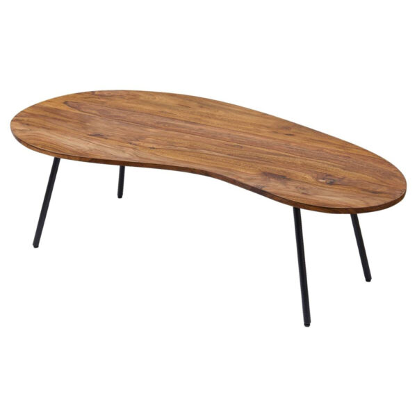 Wohnling Couchtisch natur schwarz pulverbeschichtet B/H/T: ca. 122x36x63 cm