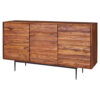 Wohnling Sideboard natur beschichtet schwarz lackiert B/H/T: ca. 150x81x41 cm