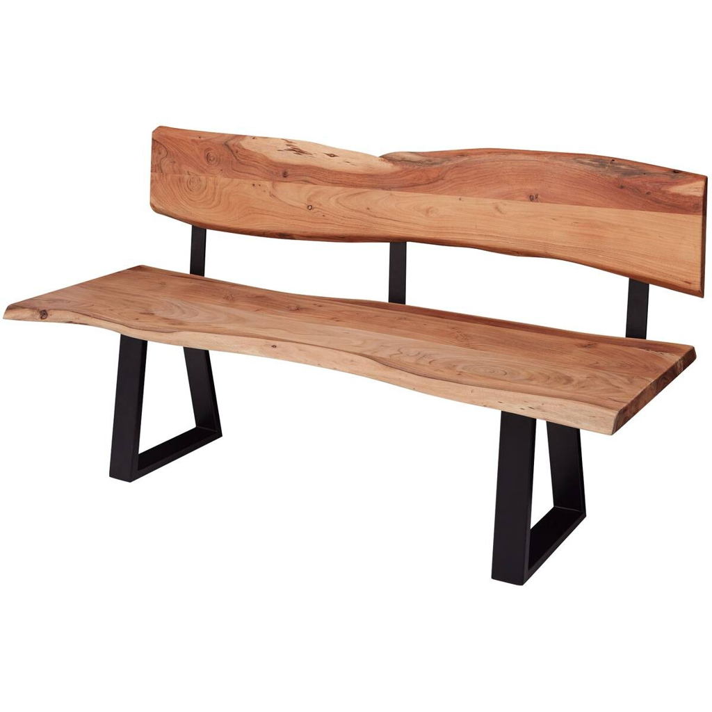 Wohnling Eckbank natur schwarz B/H/T: ca. 160x85,5x60 cm