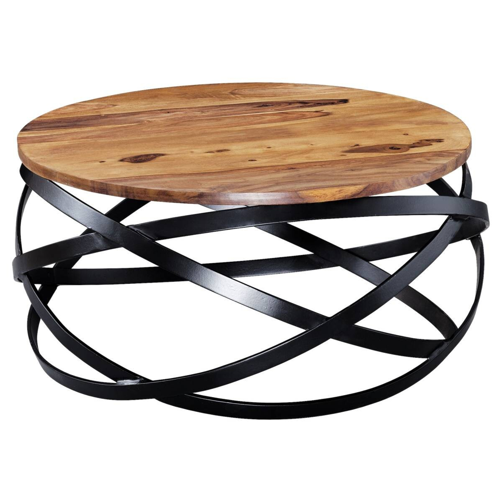 Wohnling Couchtisch natur schwarz lackiert B/H/T: ca. 60x30x60 cm