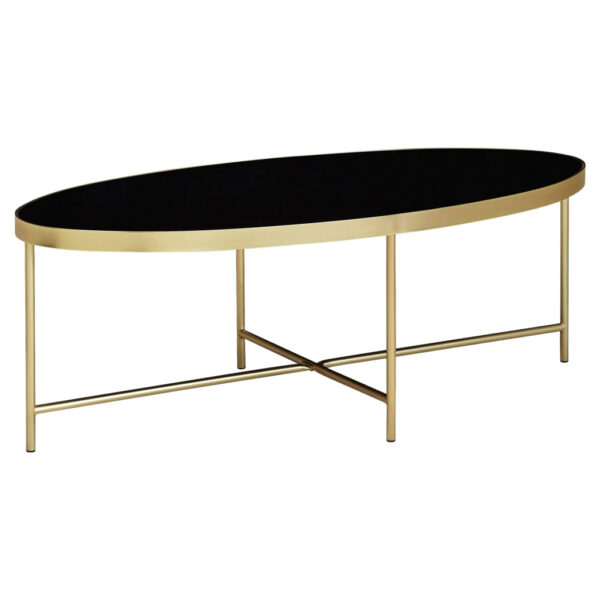 Wohnling Couchtisch gold schwarz B/H/T: ca. 110x40x56 cm Wohnling Couchtisch gold schwarz B/H/T: ca. 110x40x56 cm