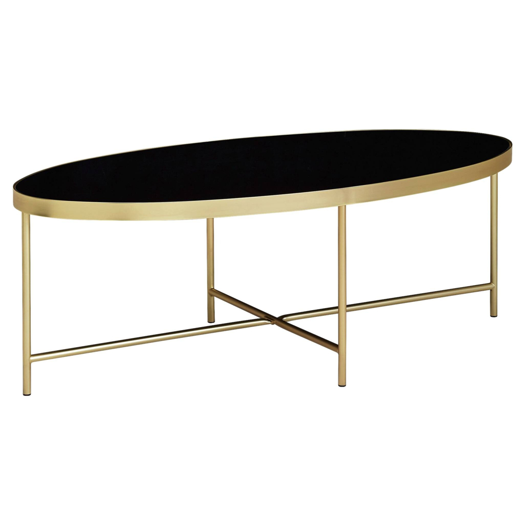 Wohnling Couchtisch gold schwarz B/H/T: ca. 110x40x56 cm