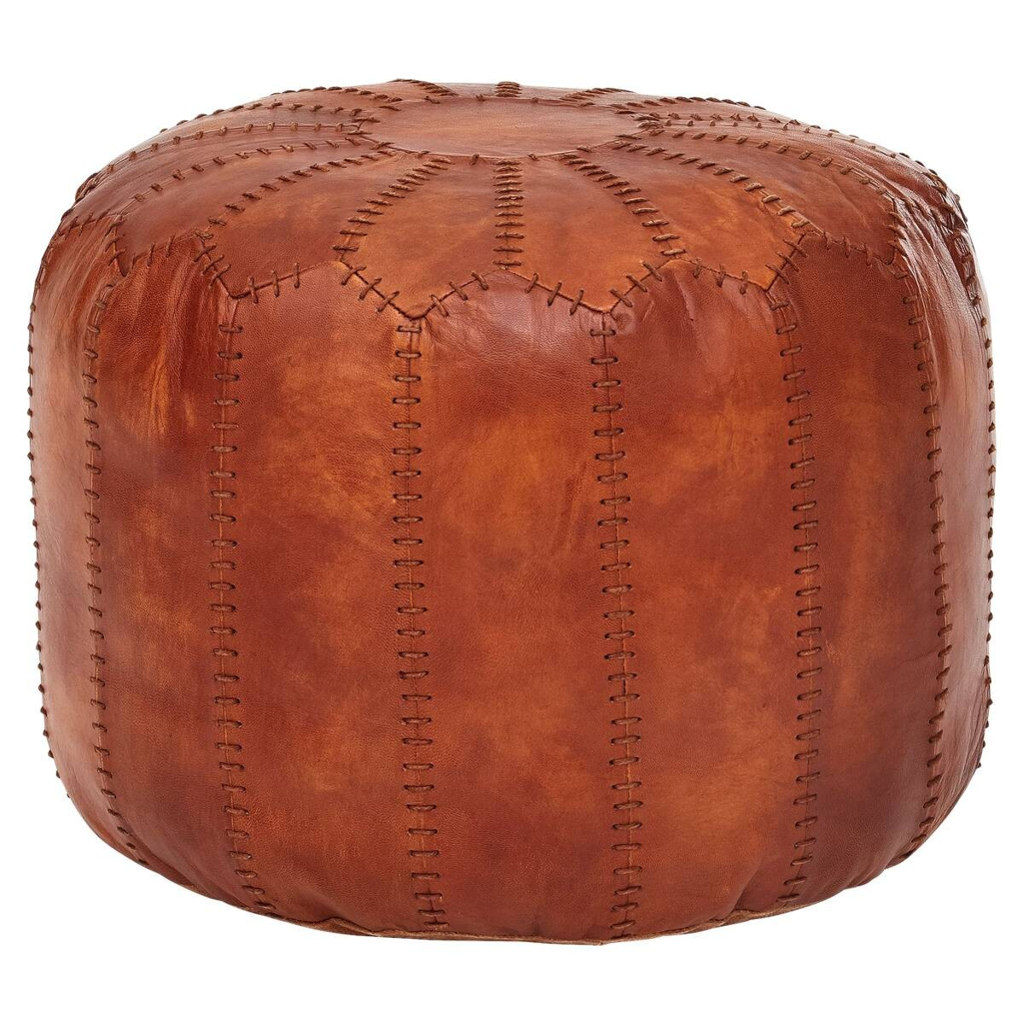 Wohnling Sitzhocker braun Leder B/H/T: ca. 52x42x52 cm