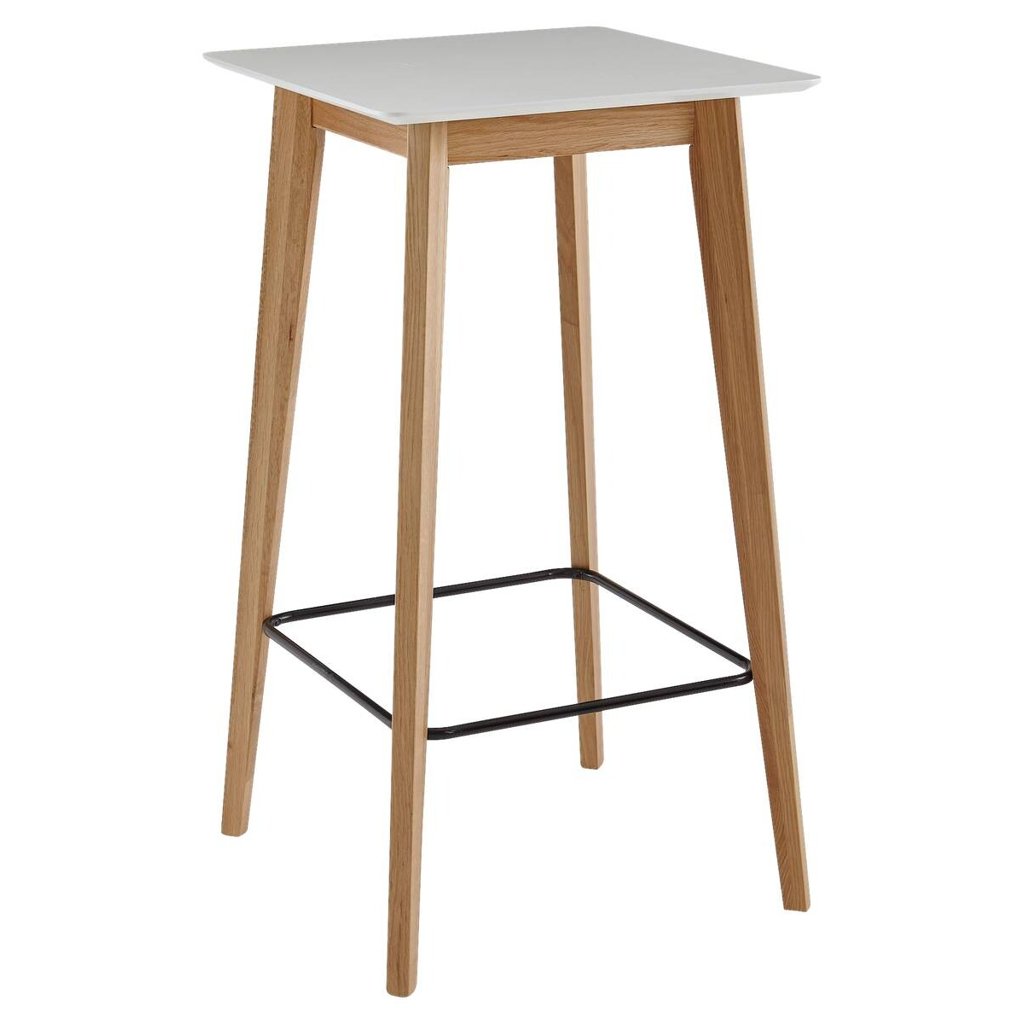 Wohnling Bartisch weiß natur MDF B/H/T: ca. 60x110x60 cm
