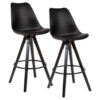 Wohnling Barhocker 2er-Set schwarz Kunstleder B/H/T: ca. 44x113x39 cm Wohnling Barhocker 2er-Set schwarz Kunstleder B/H/T: ca. 44x113x39 cm