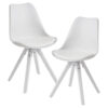 Wohnling Stuhl 2er-Set. weiß B/H/T: ca. 49x87x52 cm