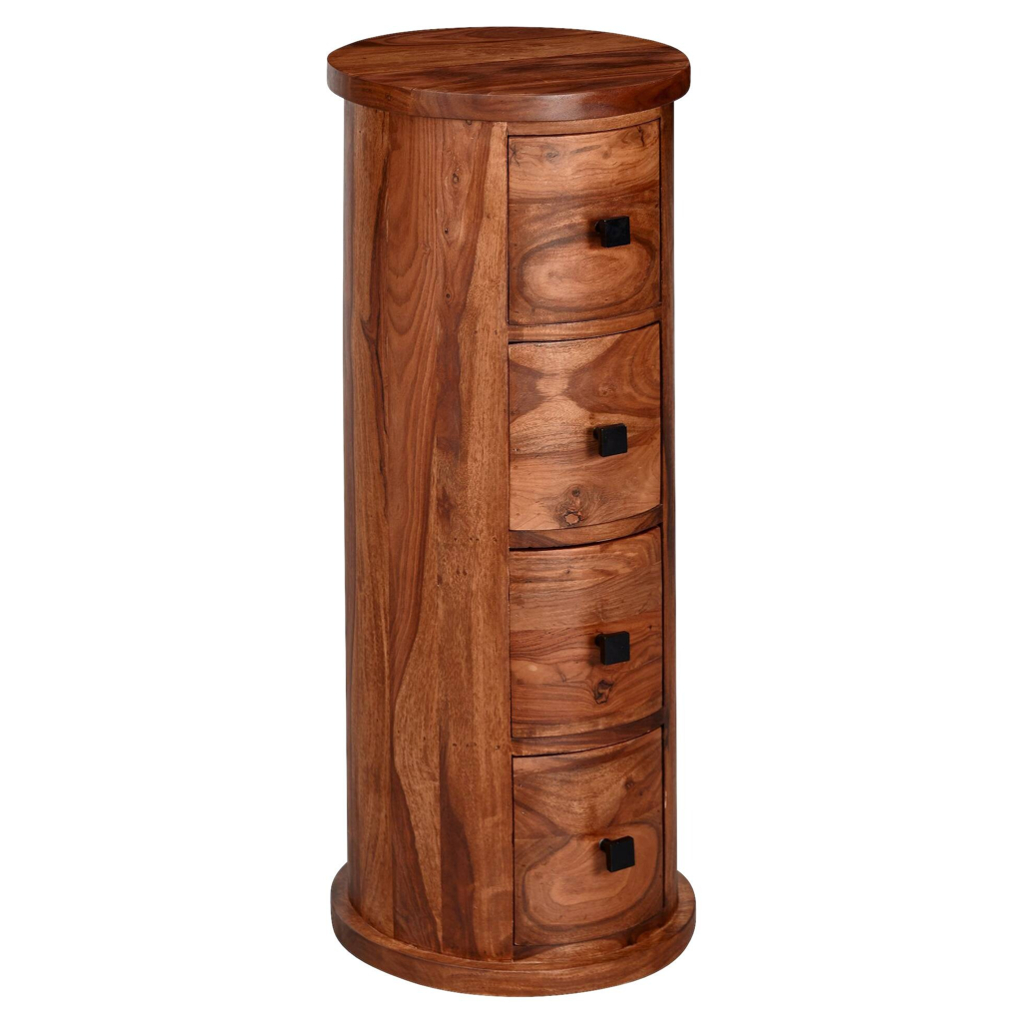 Wohnling Sideboard natur schwarz B/H/T: ca. 35x85x35 cm