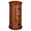 Wohnling Sideboard natur schwarz lackiert B/H/T: ca. 35x65x35 cm