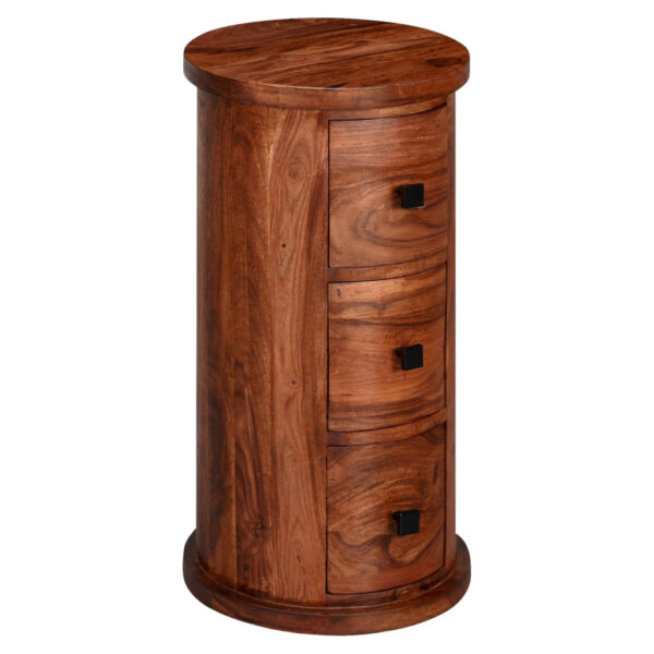 Wohnling Sideboard natur schwarz lackiert B/H/T: ca. 35x65x35 cm