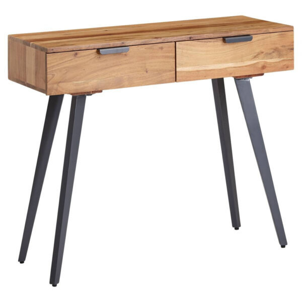 Wohnling Konsolentisch natur schwarz lackiert Akazie Eisen B/H/T: ca. 90x78x36 cm