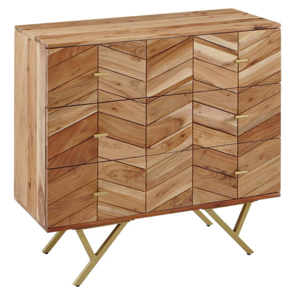 Wohnling Sideboard natur gold B/H/T: ca. 90x86,5x40 cm Wohnling Sideboard natur gold B/H/T: ca. 90x86,5x40 cm