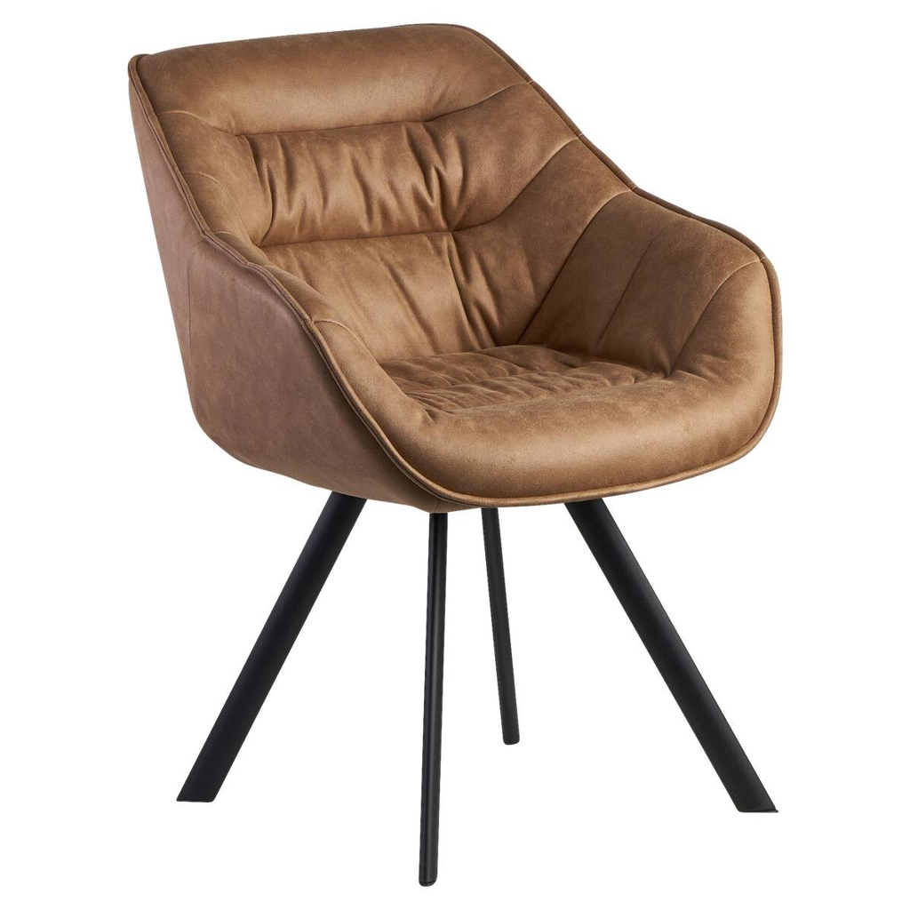 Wohnling Stuhl braun Stoff B/H/T: ca. 60x85x64 cm