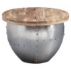 Wohnling Couchtisch silber braun B/H/T: ca. 60x43x60 cm