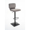 POCO Barhocker FM-175-1 grau Microfaser Samt B/H/T: ca. 41x88x48 cm