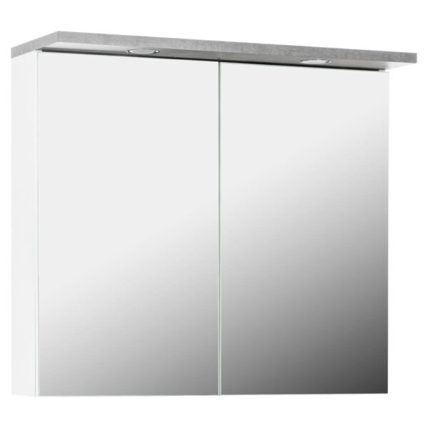 Spiegelschrank Praya
Dark Concret Nachbildung weiß B/H/T: ca. 79x71x28 cm