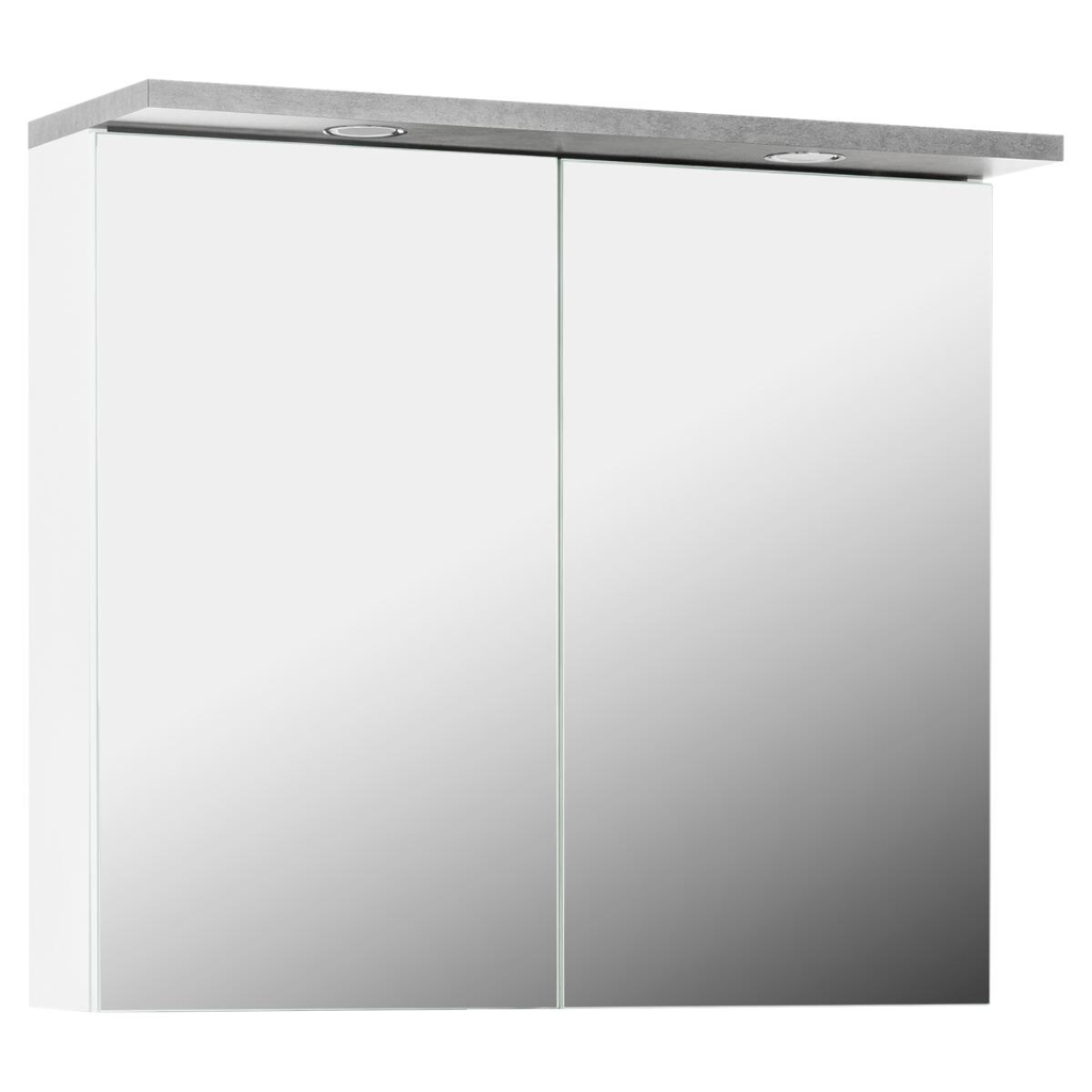 Spiegelschrank Praya
Dark Concret Nachbildung weiß B/H/T: ca. 79x71x28 cm
