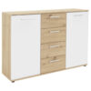 POCO Kommode Jacky 2 Eiche Artisan Nachbildung weiß B/H/T: ca. 120x85x35 cm