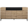 POCO Sideboard Nola Eiche Artisan Nachbildung schwarz B/H/T: ca. 180x90x42 cm
