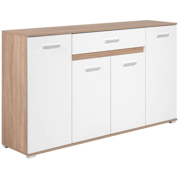 POCO Sideboard Volos Eiche Sonoma Nachbildung weiß B/H/T: ca. 160x90x38 cm
