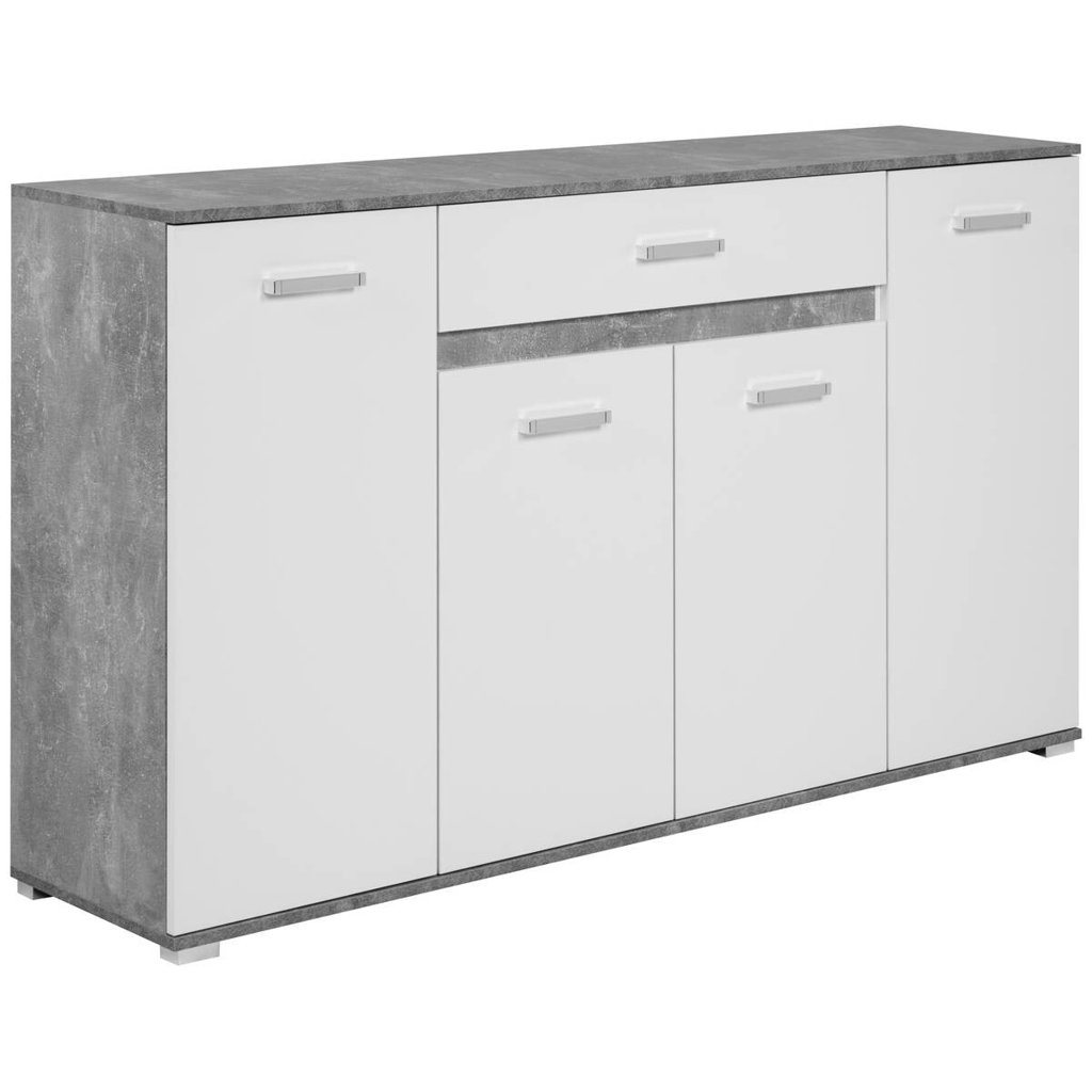 POCO Sideboard Volos Beton Optik weiß B/H/T: ca. 160x90x38 cm