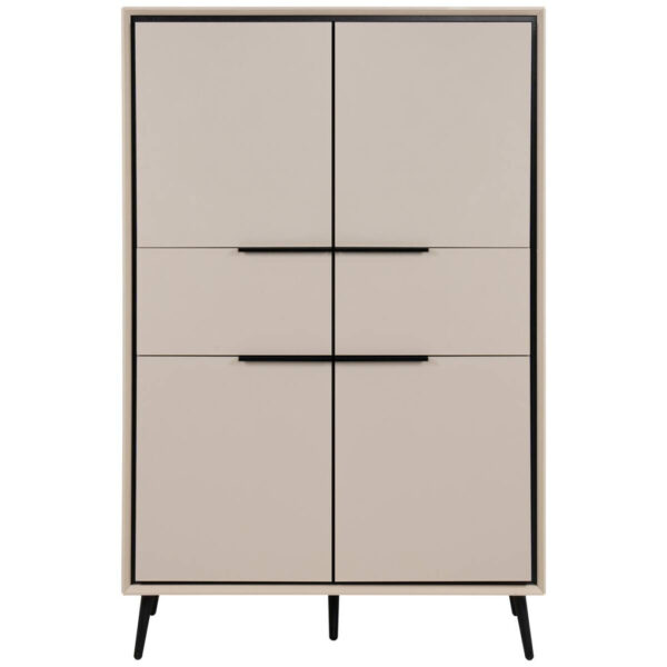 POCO Highboard Arona sand schwarz B/H/T: ca. 90x140x38 cm POCO Highboard Arona sand schwarz B/H/T: ca. 90x140x38 cm