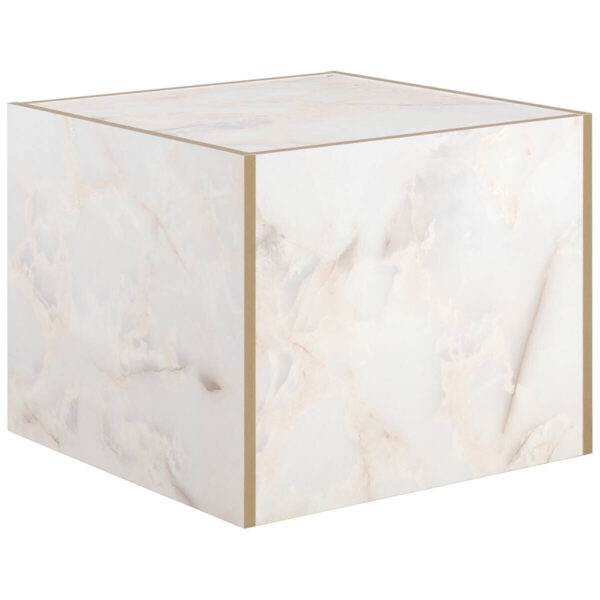 POCO Beistelltisch Brilon weiß gold Optik B/H/T: ca. 43x35x43 cm