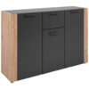 POCO Kommode Cento anthrazit Eiche Artisan Oak Nachbildung B/H/T: ca. 126x83x35 cm