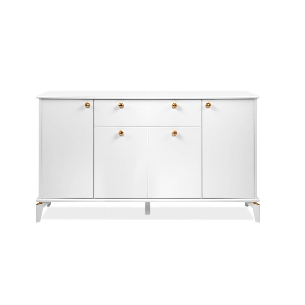 POCO Sideboard Izmir weiß Kupfer B/H/T: ca. 158x90x36 cm